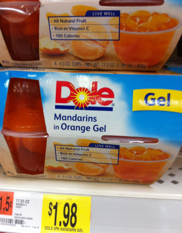 dole fruit in gel (bowl)