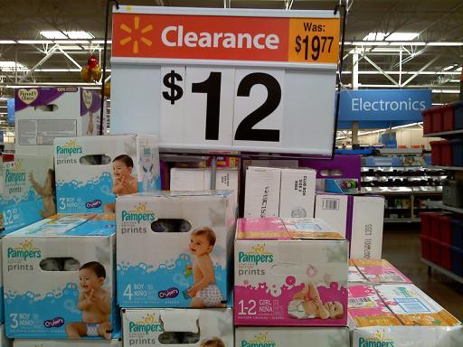 walmart clearance diapers