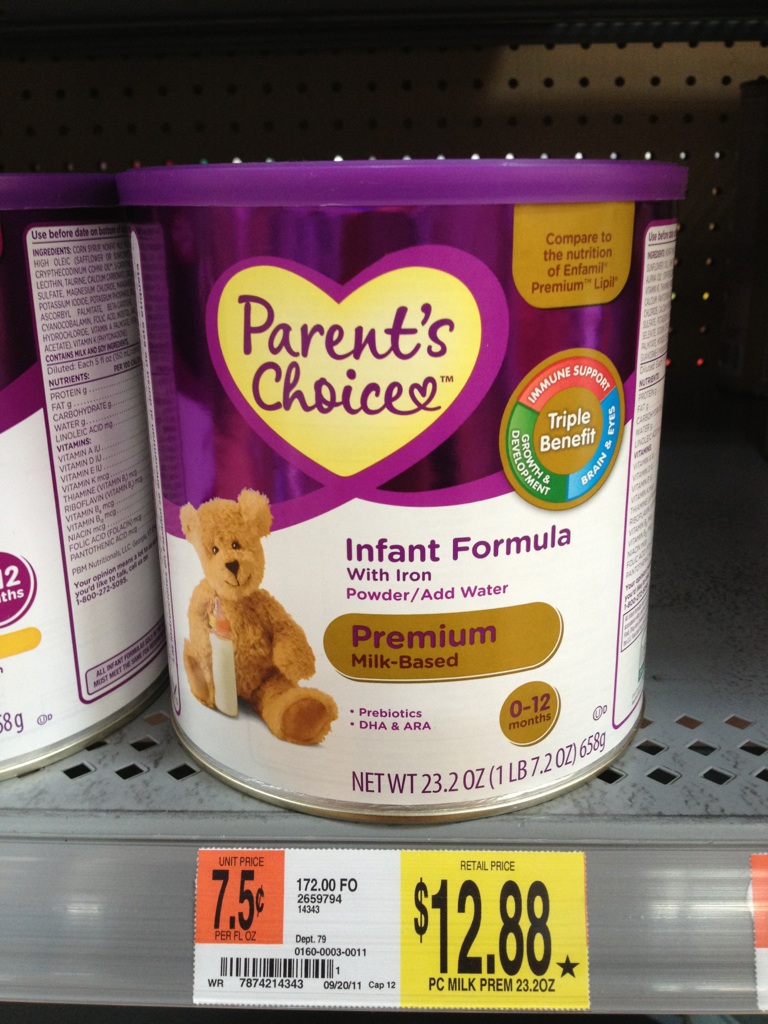 walmart brand baby formula