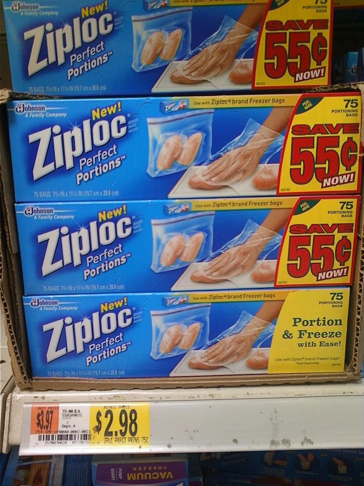 Ziploc Perfect Portions Only 2 43