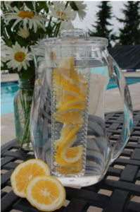 fruit infused water pitcher