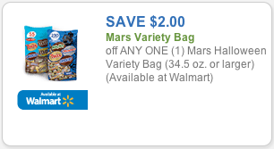 Mars Halloween Candy Coupon