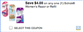Schick Razor Coupon