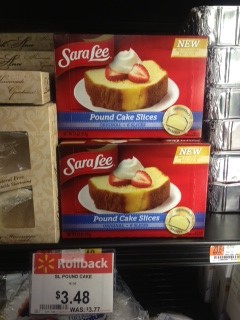 sara lee pound cake walmart 