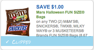 M&M's Halloween Candy Coupon