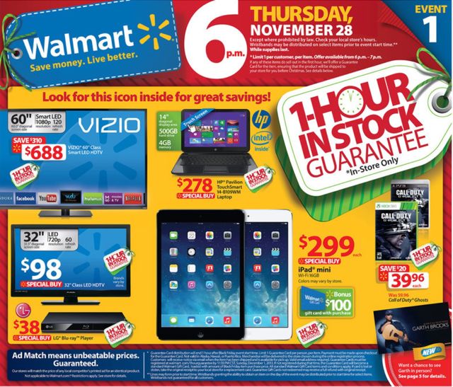 Walmart Black Friday Deals 2013 and Cyber Monday Specials!