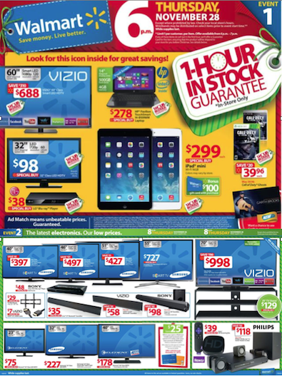 Walmart Black Friday TV Deals 2013