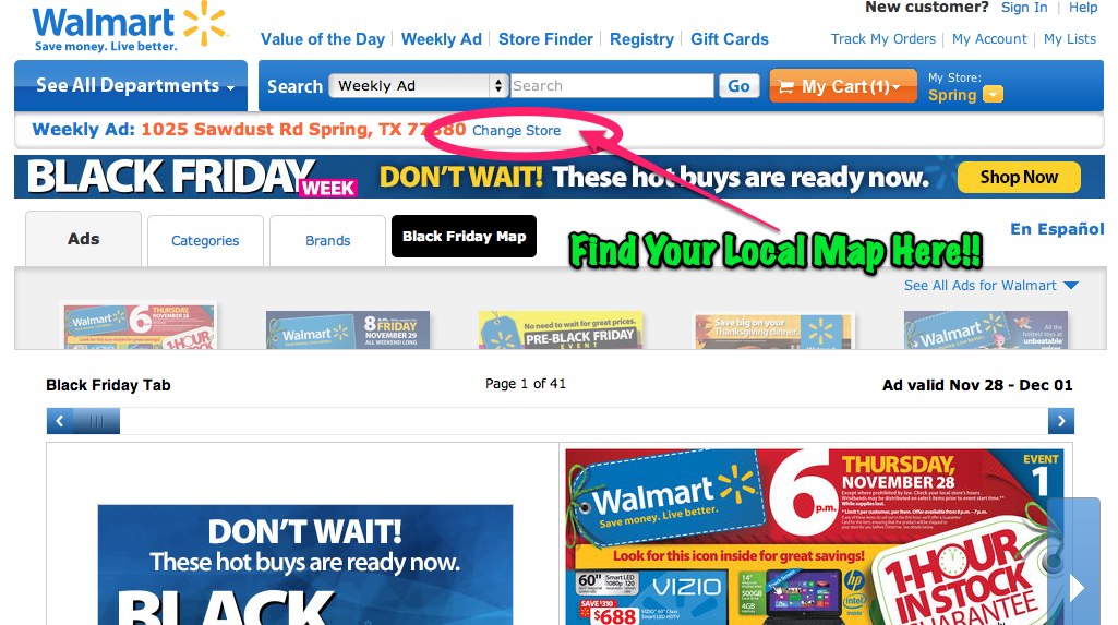Walmart Black Friday Maps! - MyLitter - One Deal At A Time