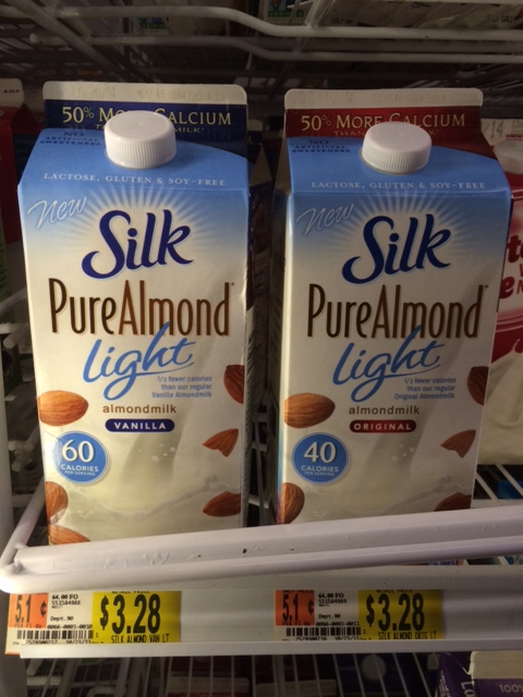 silk almond light walmart