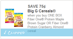 fiber one cereal coupon