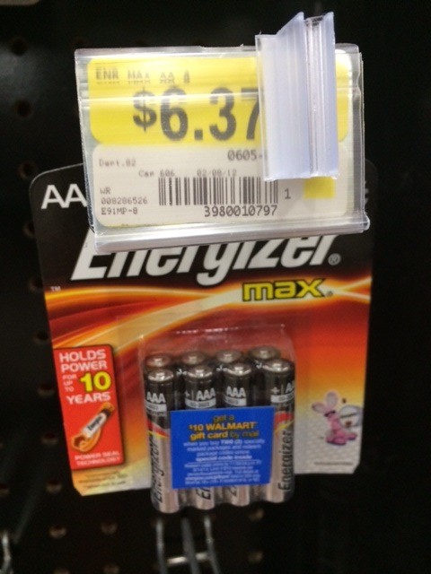 Energizer Batteries at Walmart 3:29:14