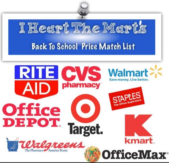 Back to School Price Match Deals I Heart The Mart