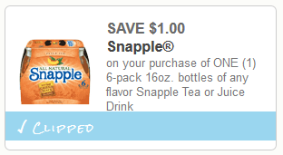 snapple coupon