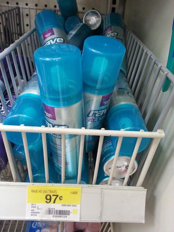 rave hair spray walmart