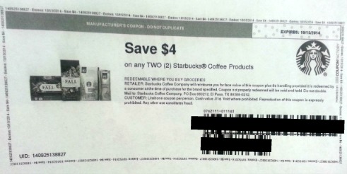 starbucks coupon