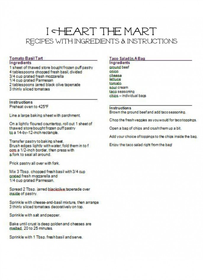 recipes sept 19 1