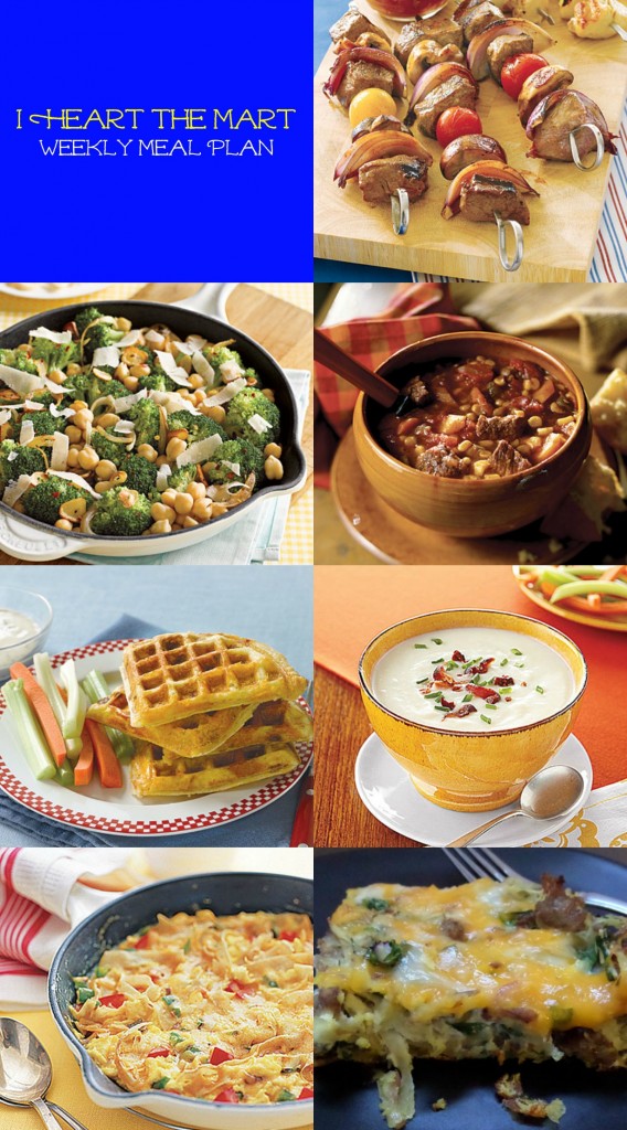 weekly meal plan collage sept 25