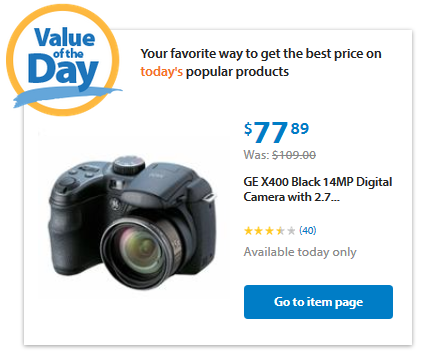 camera walmart value of the day