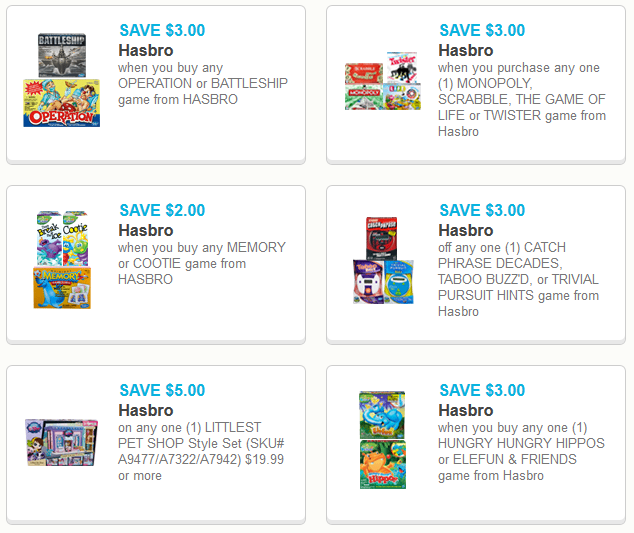 hasbro game coupons