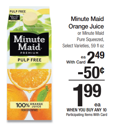 Minute maid Coupon