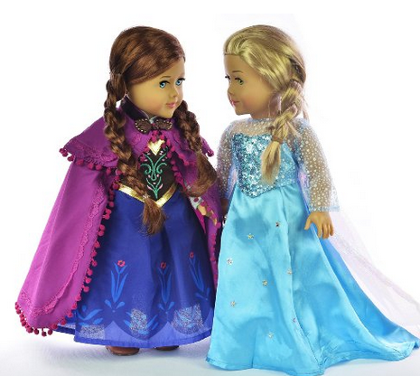 anna and elsa sparkle dolls