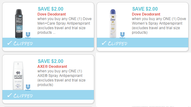 antiperspirant coupon