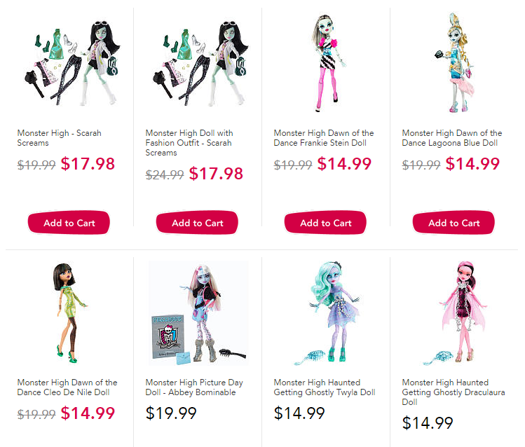 monster high dolls worth