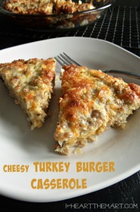 Cheesy Turkey Burger Casserole