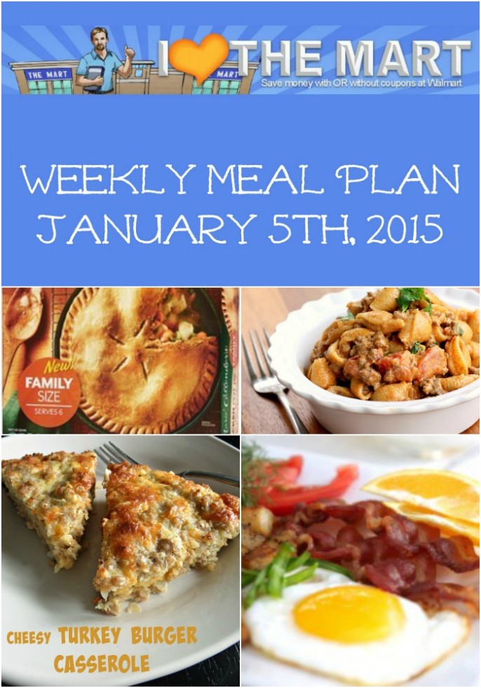 Meal Plan January 5th, 2015