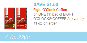 eight o clock coffee coupon
