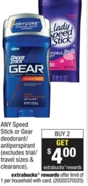 speed stick cvs deal