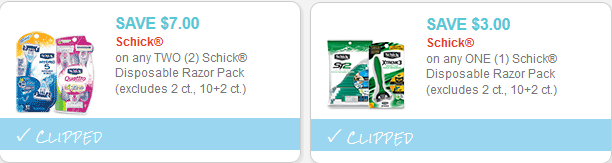 schick coupon