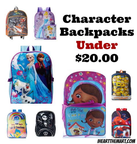 Back to School: Character Backpacks Under $20.00 Roundup