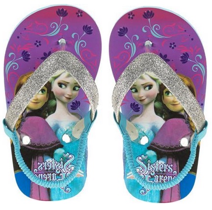 girls frozen flip flops