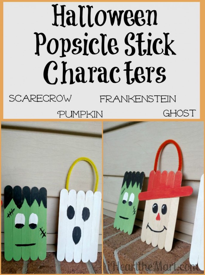 Halloween Popsicle Stick Characters