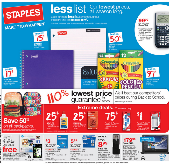 staples