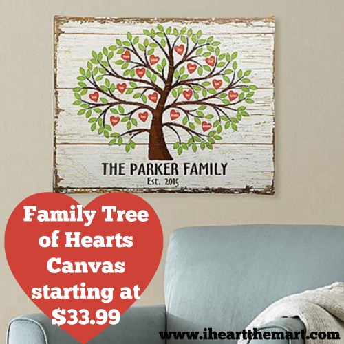 Family Tree of Hearts Canvas 33.99 Iheartthemart.com