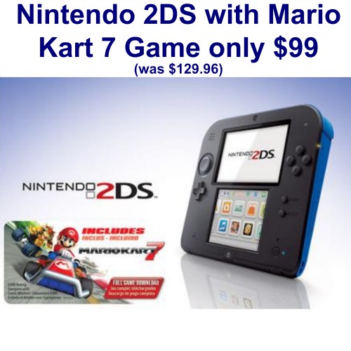 Nintendo 2DS with Mario Kart 7 Game iheartthemart.com
