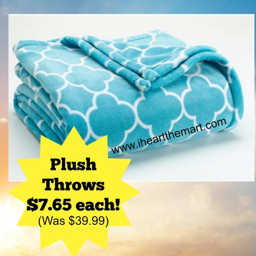 Plush Throw $7.65 each www.iheartthemart.com
