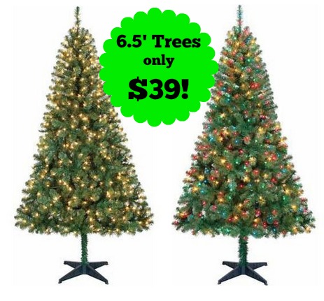 Holiday Time 6 Pre Lit Christmas Trees Only 39