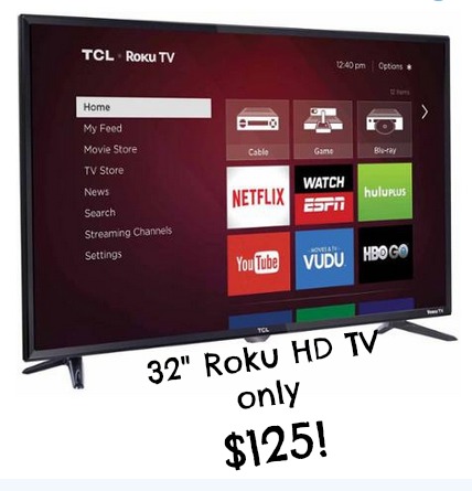 Walmart Black Friday Deal: 32″ Roku HD TV only $125 (Available on Amazon Now)