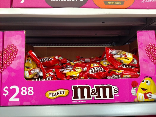 M&Ms valentines day