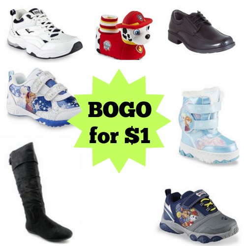 kmart shoe sale buy one get one for $1