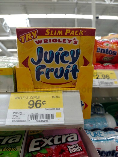Juicy Fruit Slim Pac at Walmart