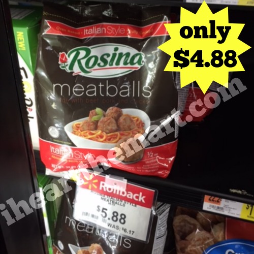 Rosina Meatballs Walmart