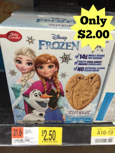 Disney Frozen Oatcrisps walmart