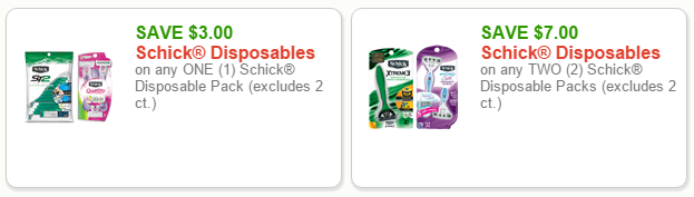 schick coupons