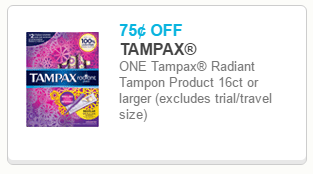 tampax coupon