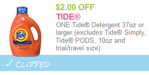 tide detergent coupon