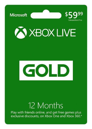xbox live gold 12 month